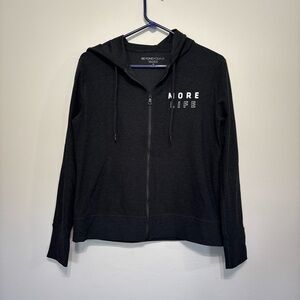 Beyond Yoga Charcoal Zip-Up Hoodie